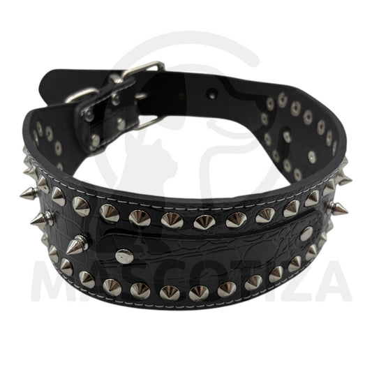 Collar Ancho con Tachas y Untas
