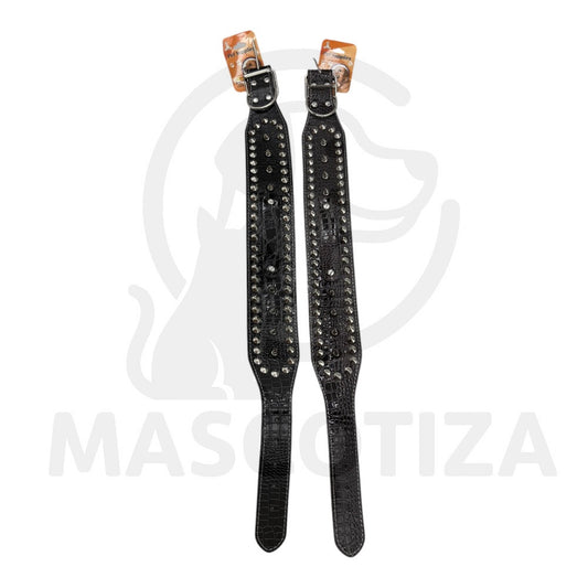 Collar Ancho con Tachas y Untas