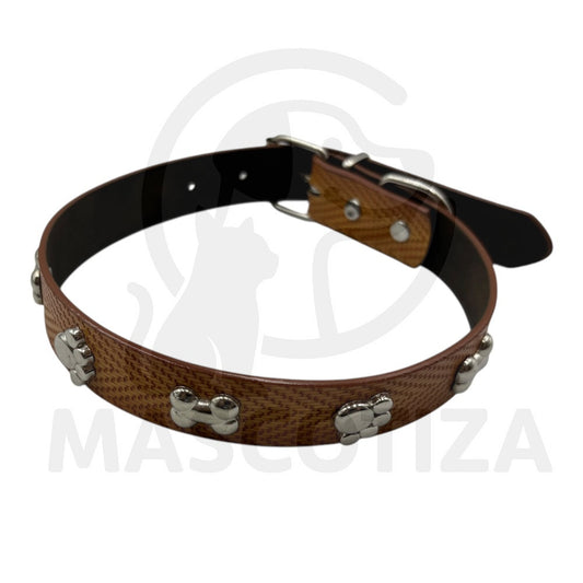Collar Diseñado con Patitas y Hueso