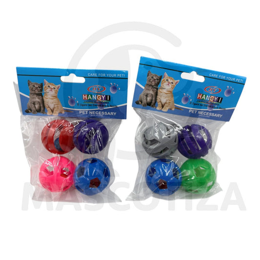 Set de 4 Pelotas Gatos