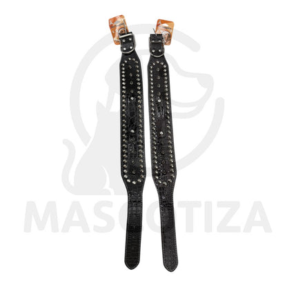 Collar Ancho con Tachas y Untas